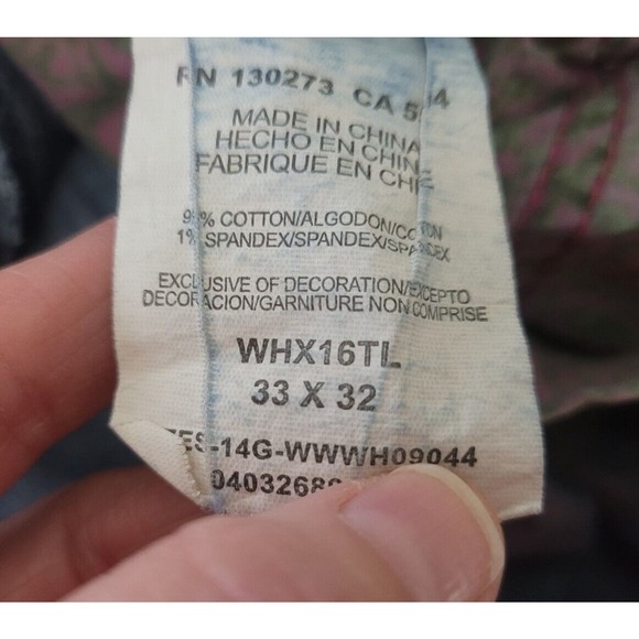 Wrangler Rock 47 Ultra Low Rise Bootcut Jeans Womens Size 33x32 Embroidered - Picture 9 of 9